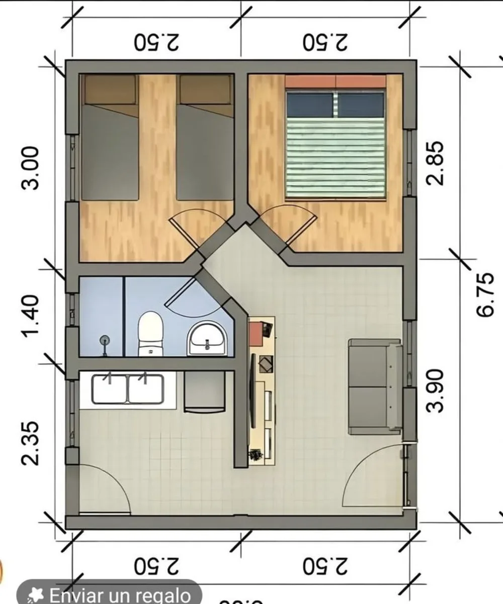 Plan d’habitation utilisé pour une analyse géobiologique